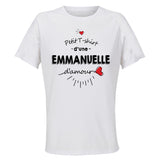 Maillot de Sport Femme Emmanuelle Damour - T-Shirt Respirant Polyester Manches Courtes - Cadeau Sportive Anniversaire Noël Fête des Mères