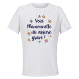 Maillot de Sport Femme Mamounette Elle Assure - T-Shirt Respirant Polyester Manches Courtes - Cadeau Sportive Anniversaire Noël Fête des Mères