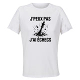 Maillot de Sport Femme Echecs J'peux Pas - T-Shirt Respirant Polyester Manches Courtes - Cadeau Sportive Anniversaire Noël Fête des Mères