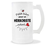 Verre à bière Herboriste adoré | Chope de Bière Pinte Idée Cadeau Humour Collègue famille Homme Anniversaire Noël
