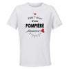 Maillot de Sport Femme Pompiere Damour - T-Shirt Respirant Polyester Manches Courtes - Cadeau Sportive Anniversaire Noël Fête des Mères