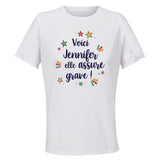 Maillot de Sport Femme Jennifer Elle Assure - T-Shirt Respirant Polyester Manches Courtes - Cadeau Sportive Anniversaire Noël Fête des Mères