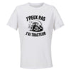 Maillot de Sport Femme Tracteur J'peux Pas - T-Shirt Respirant Polyester Manches Courtes - Cadeau Sportive Anniversaire Noël Fête des Mères
