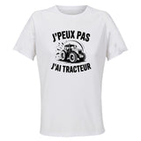 Maillot de Sport Femme Tracteur J'peux Pas - T-Shirt Respirant Polyester Manches Courtes - Cadeau Sportive Anniversaire Noël Fête des Mères
