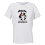 Maillot de Sport Femme Berger Australien J'peux Pas - T-Shirt Respirant Polyester Manches Courtes - Cadeau Sportive Anniversaire Noël Fête des Mères