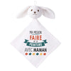 Doudou Bébé Lapin Ma Mission Peinture avec Maman Gaze de Coton Cadeau Baby Shower