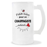 Verre à bière Chauffagiste adoré | Chope de Bière Pinte Idée Cadeau Humour Collègue famille Homme Anniversaire Noël
