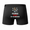 Caleçon Mehdi Silence Mehdi est en Mission - Humour Boxer Coton Idée Cadeau