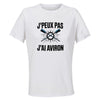 Maillot de Sport Femme Aviron J'peux Pas - T-Shirt Respirant Polyester Manches Courtes - Cadeau Sportive Anniversaire Noël Fête des Mères