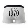 Caleçon Millésime 1970 - Humour Boxer Gris Idée Cadeau Anniversaire