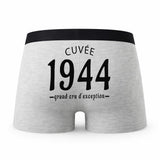 Caleçon Millésime 1944 - Humour Boxer Gris Idée Cadeau Anniversaire
