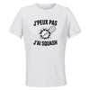 Maillot de Sport Femme Squash J'peux Pas - T-Shirt Respirant Polyester Manches Courtes - Cadeau Sportive Anniversaire Noël Fête des Mères