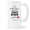 Verre à bière Coach sportif adorée femme | Chope de Bière Pinte Idée Cadeau Humour Collègue famille Homme Anniversaire Noël