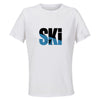 Maillot de Sport Femme Ski Minimaliste - T-Shirt Respirant Polyester Manches Courtes - Cadeau Sportive Anniversaire Noël Fête des Mères