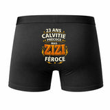 Caleçon 23 Ans Calvitie Précoce Féroce - Humour Boxer Coton Motif Idée Cadeau