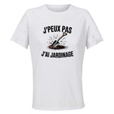 Maillot de Sport Femme Jardinage J'peux Pas - T-Shirt Respirant Polyester Manches Courtes - Cadeau Sportive Anniversaire Noël Fête des Mères