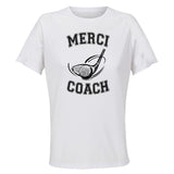 Maillot de Sport Femme pour Merci Golf Coach - T-Shirt Respirant Polyester Manches Courtes - Cadeau Sportive Anniversaire Noël Fête des Mères