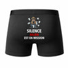 Caleçon Julien Silence Julien est en Mission - Humour Boxer Coton Idée Cadeau
