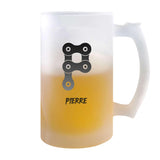 Verre à Bière Pierre Lettre | Chope de Bière Pinte | Idée Cadeau Prénom Anniversaire Papa Collègue Départ Retraite Noël