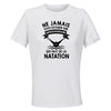 Maillot de Sport Femme Natation Quinquagenaire - T-Shirt Respirant Polyester Manches Courtes - Cadeau Sportive Anniversaire Noël Fête des Mères