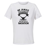 Maillot de Sport Femme Natation Quinquagenaire - T-Shirt Respirant Polyester Manches Courtes - Cadeau Sportive Anniversaire Noël Fête des Mères