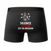 Caleçon Quentin Silence Quentin est en Mission - Humour Boxer Coton Idée Cadeau