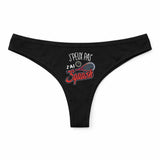 Culotte Tanga Personnalisé Femme Squash Kopia Jpeux Pas - sous-Vêtement Coton Idée Cadeau Humour Saint Valentin Anniversaire