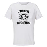 Maillot de Sport Femme Musculation J'peux Pas - T-Shirt Respirant Polyester Manches Courtes - Cadeau Sportive Anniversaire Noël Fête des Mères
