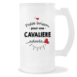 Verre à bière Cavalière adorée femme | Chope de Bière Pinte Idée Cadeau Humour Collègue famille Homme Anniversaire Noël