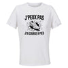 Maillot de Sport Femme Course A Pied J'peux Pas - T-Shirt Respirant Polyester Manches Courtes - Cadeau Sportive Anniversaire Noël Fête des Mères