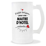 Verre à bière Maître d'hôtel adorée femme | Chope de Bière Pinte Idée Cadeau Humour Collègue famille Homme Anniversaire Noël