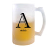 Verre à Bière Achille Lettre Chic | Chope de Bière Pinte | Idée Cadeau Prénom Anniversaire Papa Collègue Départ Retraite Noël