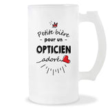 Verre à bière Opticien adoré | Chope de Bière Pinte Idée Cadeau Humour Collègue famille Homme Anniversaire Noël