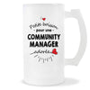 Verre à bière Community manager adorée femme | Chope de Bière Pinte Idée Cadeau Humour Collègue famille Homme Anniversaire Noël