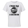 Maillot de Sport Femme Breton J'peux Pas - T-Shirt Respirant Polyester Manches Courtes - Cadeau Sportive Anniversaire Noël Fête des Mères