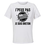 Maillot de Sport Femme Breton J'peux Pas - T-Shirt Respirant Polyester Manches Courtes - Cadeau Sportive Anniversaire Noël Fête des Mères