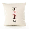 Housse de Coussin Premium Inès Lettre - Coton Canvas Fairtrade Beige Idée Cadeau Décoration Canapé 40x40