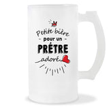 Verre à bière Prêtre adoré | Chope de Bière Pinte Idée Cadeau Humour Collègue famille Homme Anniversaire Noël