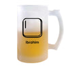 Verre à Bière Ibrahim Lettre Clavier | Chope de Bière Pinte | Idée Cadeau Prénom Informaticien Geek Gamer Anniversaire Papa Collègue Départ Retraite Noël