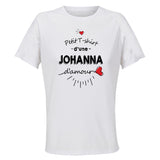 Maillot de Sport Femme Johanna Damour - T-Shirt Respirant Polyester Manches Courtes - Cadeau Sportive Anniversaire Noël Fête des Mères