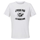 Maillot de Sport Femme Modelisme J'peux Pas - T-Shirt Respirant Polyester Manches Courtes - Cadeau Sportive Anniversaire Noël Fête des Mères