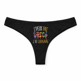 Culotte Tanga Personnalisé Femme Carnaval Kopia Jpeux Pas - sous-Vêtement Coton Idée Cadeau Humour Saint Valentin Anniversaire