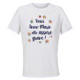Maillot de Sport Femme Anne-Marie Elle Assure - T-Shirt Respirant Polyester Manches Courtes - Cadeau Sportive Anniversaire Noël Fête des Mères