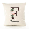 Housse de Coussin Premium Fatoumata Lettre - Coton Canvas Fairtrade Beige Idée Cadeau Décoration Canapé