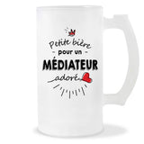 Verre à bière Médiateur adoré | Chope de Bière Pinte Idée Cadeau Humour Collègue famille Homme Anniversaire Noël
