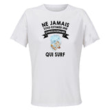 Maillot de Sport Femme Surf Quinquagenaire - T-Shirt Respirant Polyester Manches Courtes - Cadeau Sportive Anniversaire Noël Fête des Mères