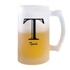 Verre à Bière Tyméo Lettre Chic | Chope de Bière Pinte | Idée Cadeau Prénom Anniversaire Papa Collègue Départ Retraite Noël