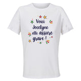 Maillot de Sport Femme Jocelyne Elle Assure - T-Shirt Respirant Polyester Manches Courtes - Cadeau Sportive Anniversaire Noël Fête des Mères