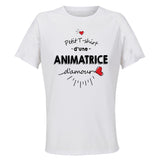 Maillot de Sport Femme Animatrice Damour - T-Shirt Respirant Polyester Manches Courtes - Cadeau Sportive Anniversaire Noël Fête des Mères