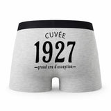 Caleçon Millésime 1927 - Humour Boxer Gris Idée Cadeau Anniversaire